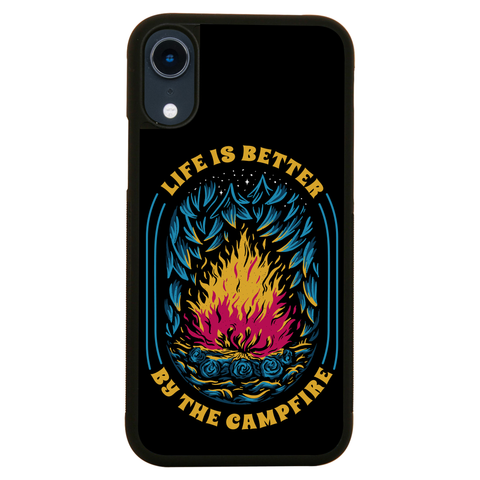 Life is better campfire iPhone case iPhone XR