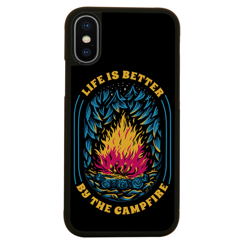 Life is better campfire iPhone case iPhone XS
