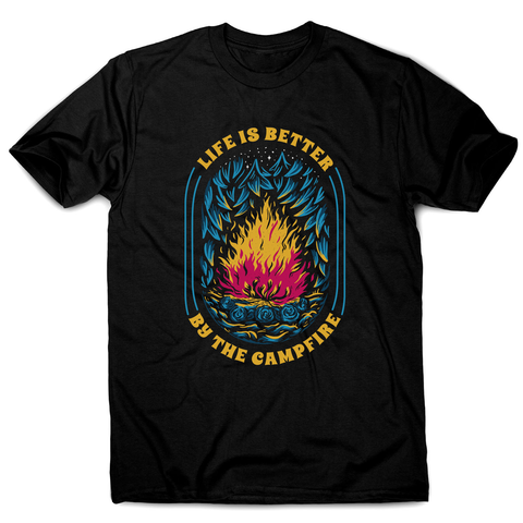 Life is better campfire men's t-shirt Black