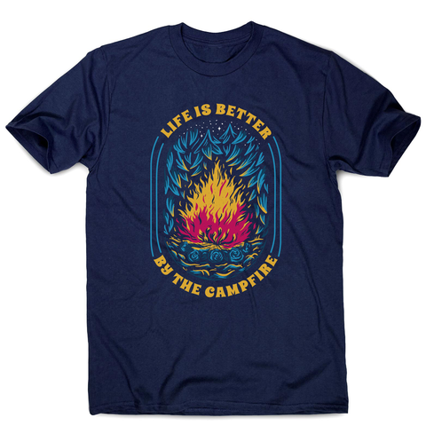 Life is better campfire men's t-shirt Navy