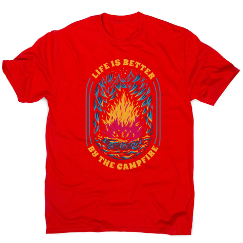 Life is better campfire men's t-shirt Red