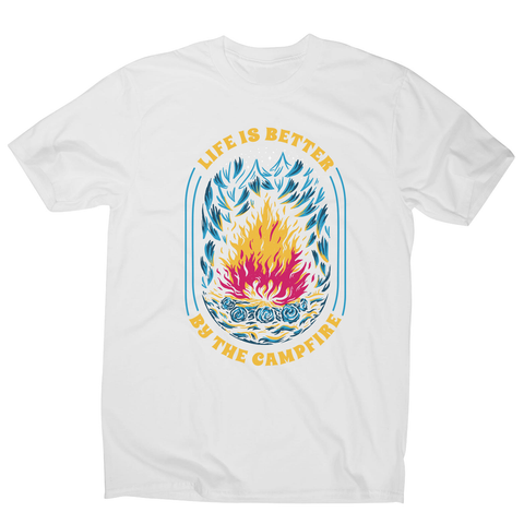 Life is better campfire men's t-shirt White