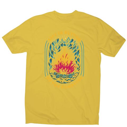 Life is better campfire men's t-shirt Yellow