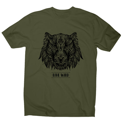 Mandala tiger - men's funny illustrations t-shirt - Graphic Gear