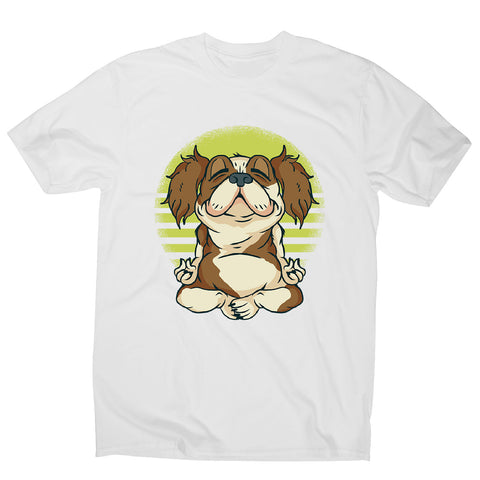 Meditaiting dog - men's funny premium t-shirt - Graphic Gear