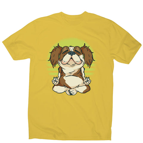 Meditaiting dog - men's funny premium t-shirt - Graphic Gear