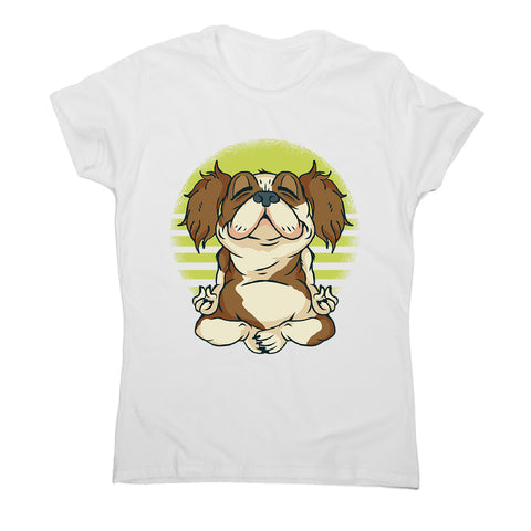 Meditaiting dog - women's funny premium t-shirt - Graphic Gear