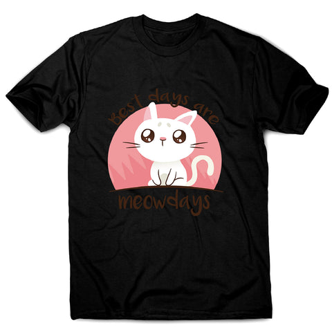 Meowdays cat - men's funny premium t-shirt - Graphic Gear