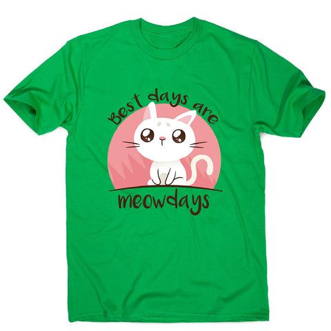 Meowdays cat - men's funny premium t-shirt - Graphic Gear