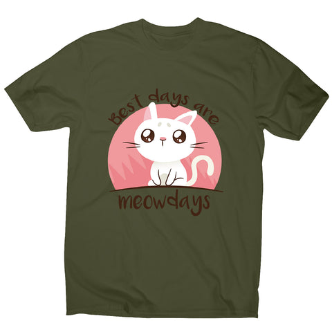Meowdays cat - men's funny premium t-shirt - Graphic Gear