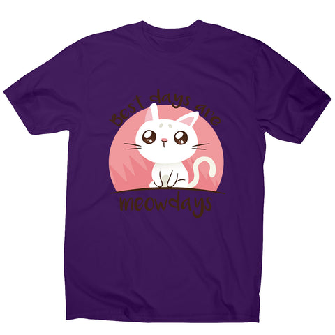 Meowdays cat - men's funny premium t-shirt - Graphic Gear