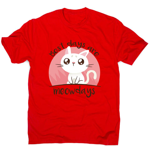 Meowdays cat - men's funny premium t-shirt - Graphic Gear