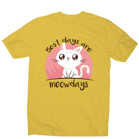 Meowdays cat - men's funny premium t-shirt - Graphic Gear