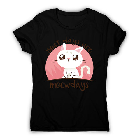 Meowdays cat - women's funny premium t-shirt - Graphic Gear