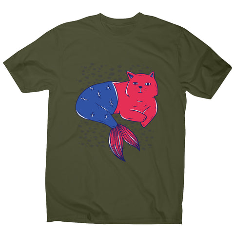 Mermaid cat - men's funny premium t-shirt - Graphic Gear