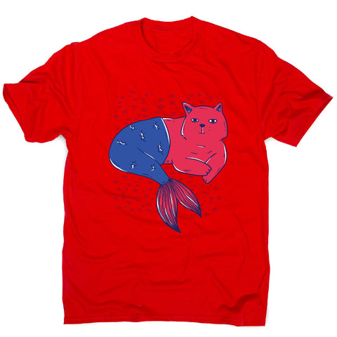 Mermaid cat - men's funny premium t-shirt - Graphic Gear
