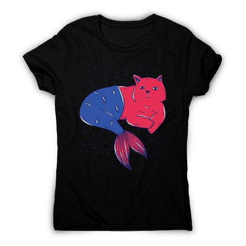 Mermaid cat - women's funny premium t-shirt - Graphic Gear