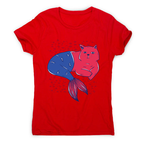 Mermaid cat - women's funny premium t-shirt - Graphic Gear