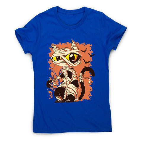 Mummy cat funny halloween cartoon women's t-shirt - Graphic Gear