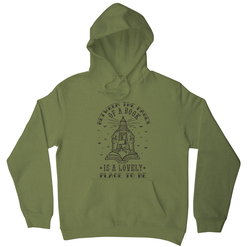 Magical book reading hoodie Olive Green