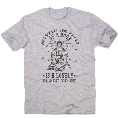 Magical book reading men's t-shirt Grey