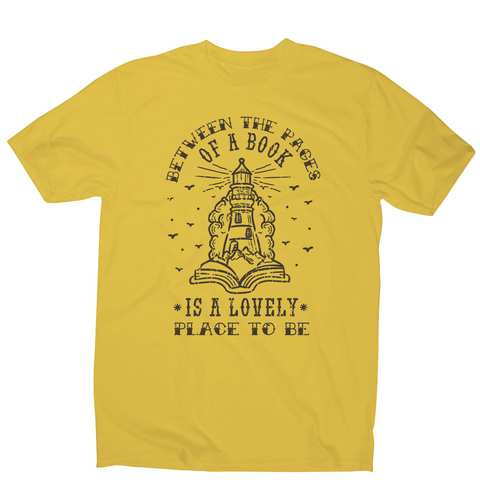 Magical book reading men's t-shirt Yellow
