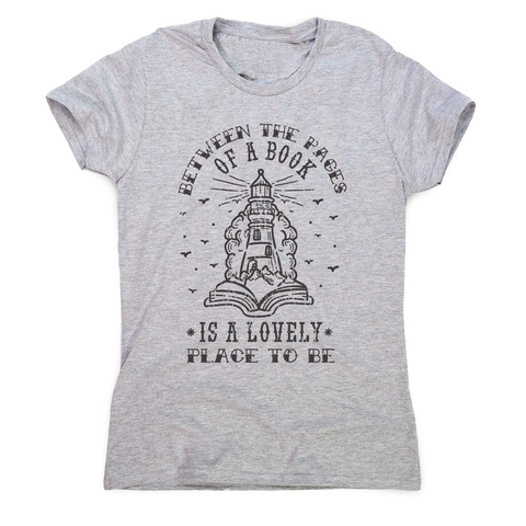 Magical book reading women's t-shirt Grey