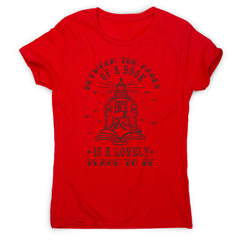 Magical book reading women's t-shirt Red