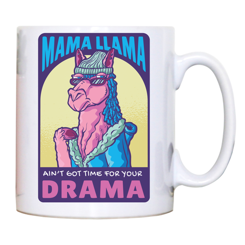 Mama llama mug coffee tea cup White