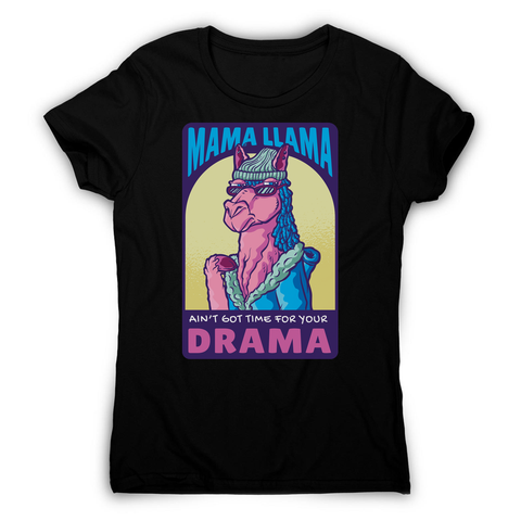 Mama llama women's t-shirt Black