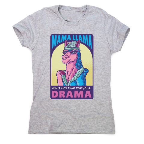 Mama llama women's t-shirt Grey