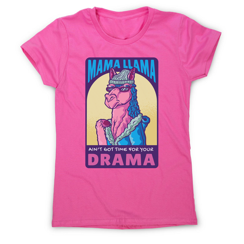 Mama llama women's t-shirt Pink
