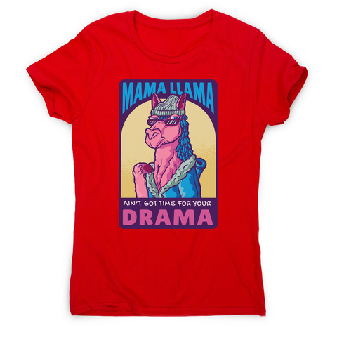 Mama llama women's t-shirt Red