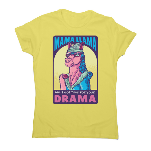Mama llama women's t-shirt Yellow