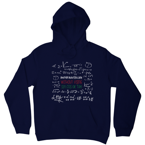 Math science blackboard hoodie Navy