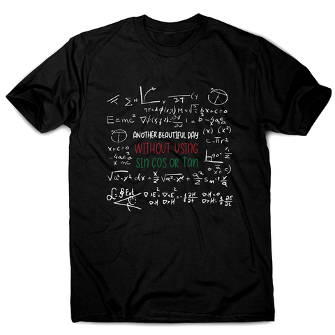 Math science blackboard men's t-shirt Black