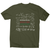 Math science blackboard men's t-shirt Military Green