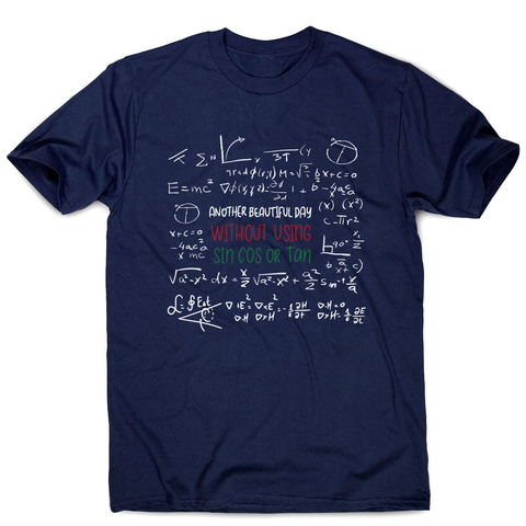 Math science blackboard men's t-shirt Navy
