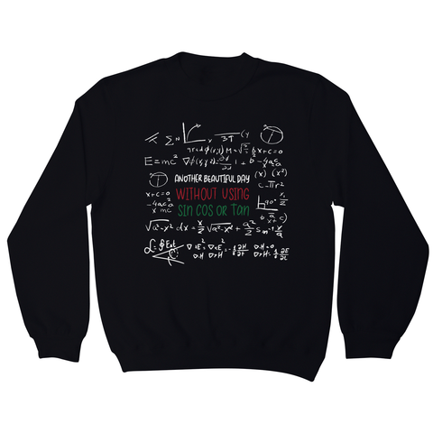 Math science blackboard sweatshirt Black