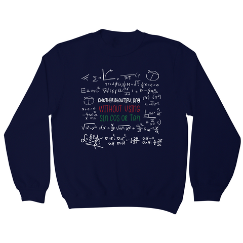Math science blackboard sweatshirt Navy