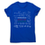Math science blackboard women's t-shirt Blue