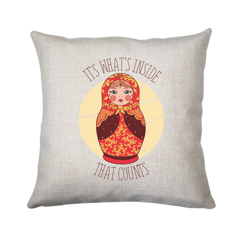 Matryoshka quote cushion 40x40cm Cover Only