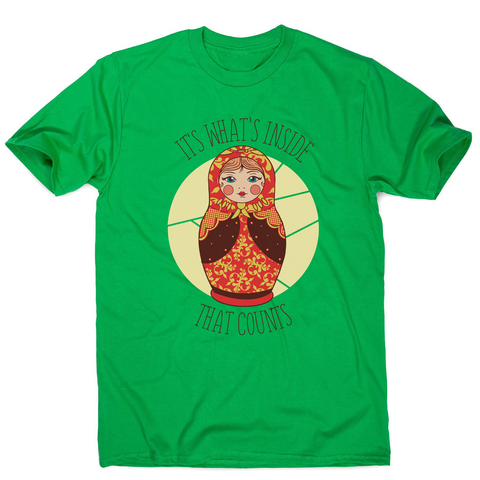 Matryoshka quote men's t-shirt Green