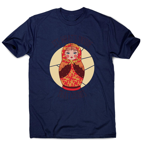 Matryoshka quote men's t-shirt Navy