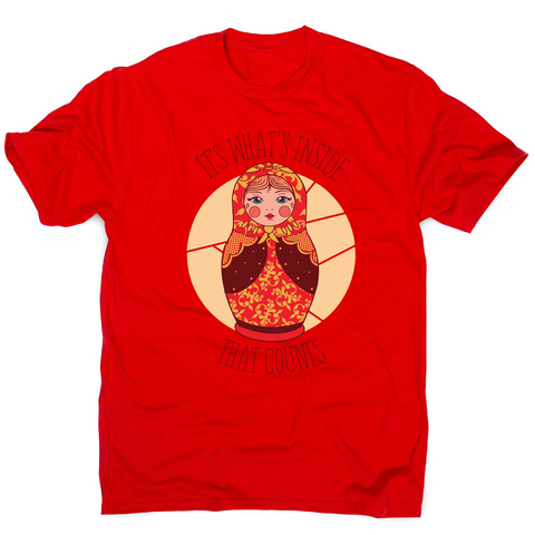 Matryoshka quote men's t-shirt Red