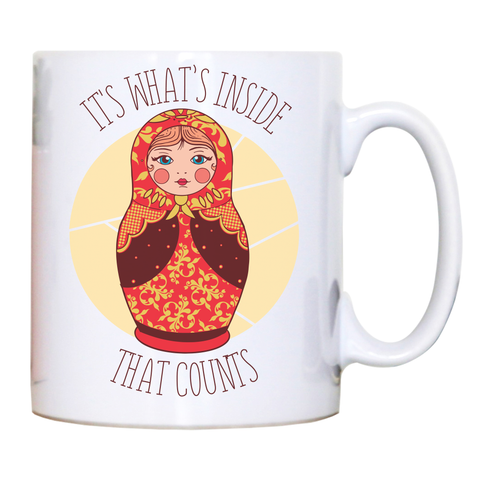 Matryoshka quote mug coffee tea cup White