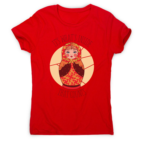 Matryoshka quote women's t-shirt Red