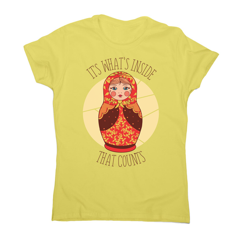 Matryoshka quote women's t-shirt Yellow