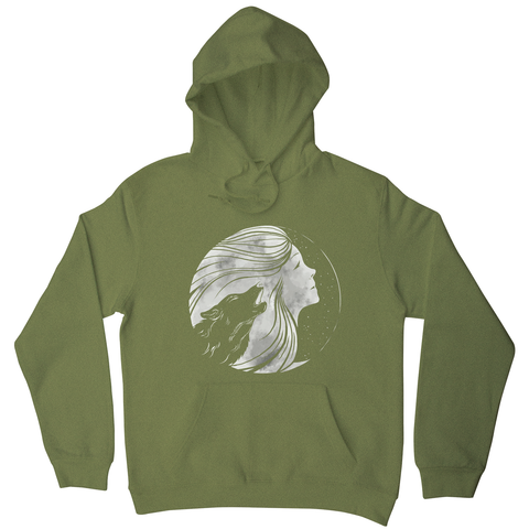 Moon hoodie Olive Green