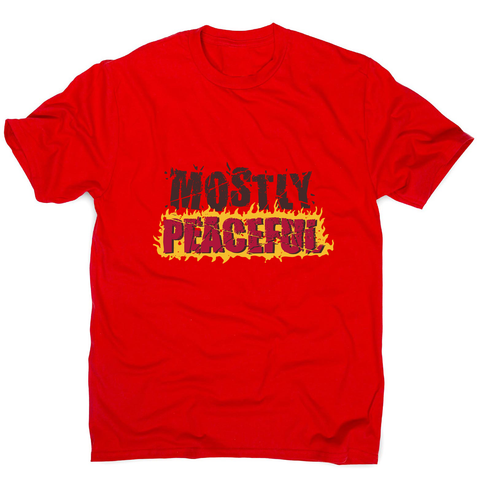 Mostly peaceful men's t-shirt Red